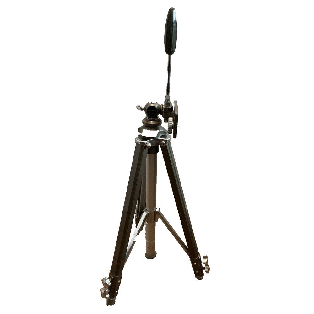 Vintage Hollywood Tripod Fully Extended Legs Cavalier Pan Tilt Friction Head